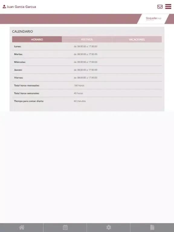 Control Horario Sisquella iPad  Screenshots