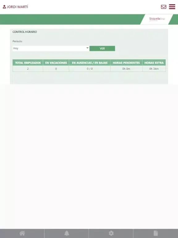 Control Horario Sisquella iPad  Screenshots
