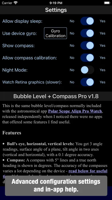 Bubble Level + Compass Pro Screenshots
