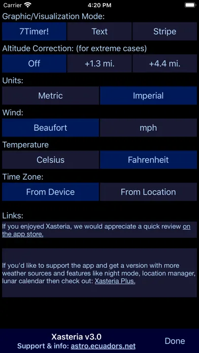 Xasteria: Astronomy Weather سکرین شاٹس