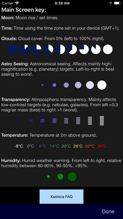 Xasteria: Astronomy Weather سکرین شاٹس