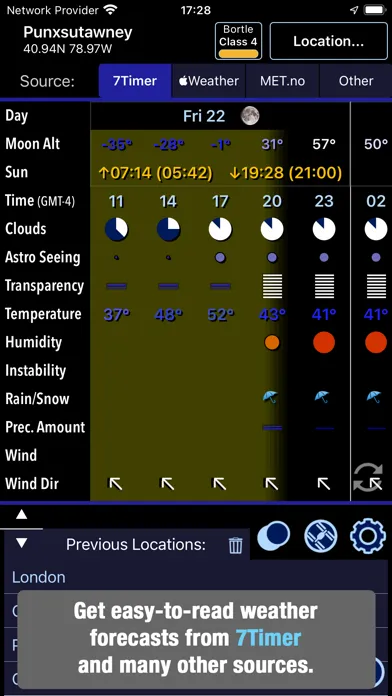 Ảnh chụp màn hình của Xasteria Plus - Astro Weather