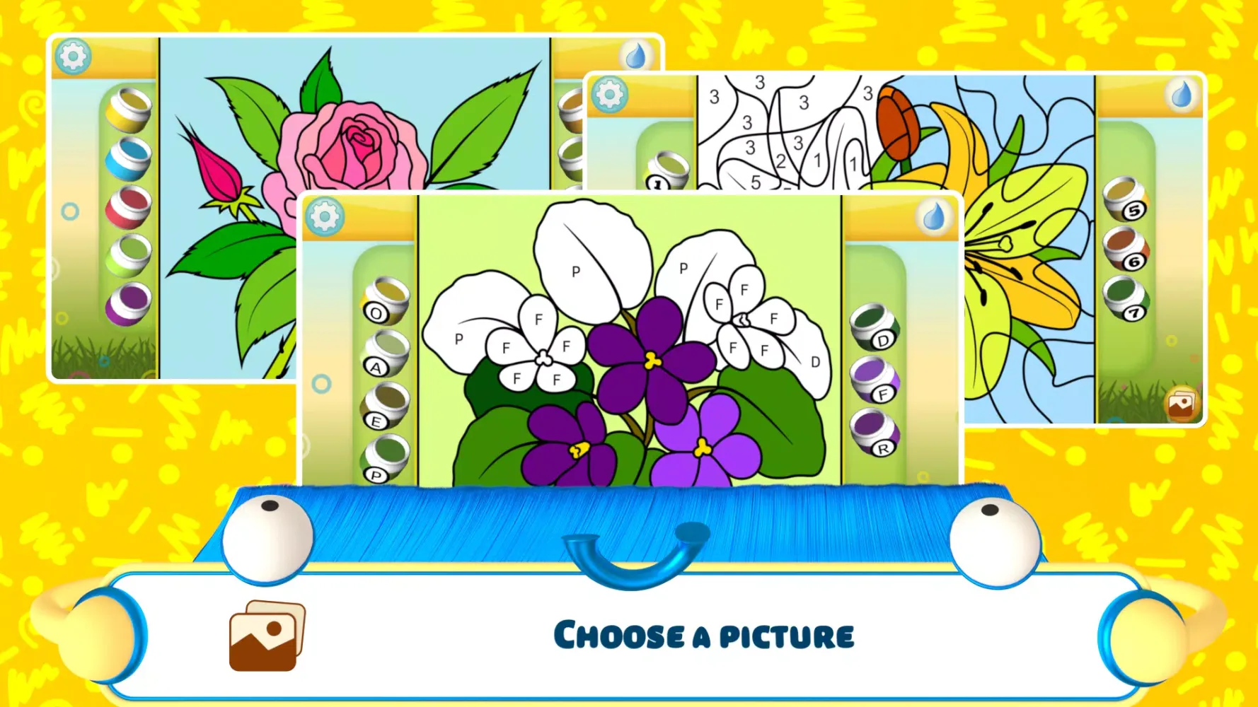 Kids Flower Color by Number应用截图