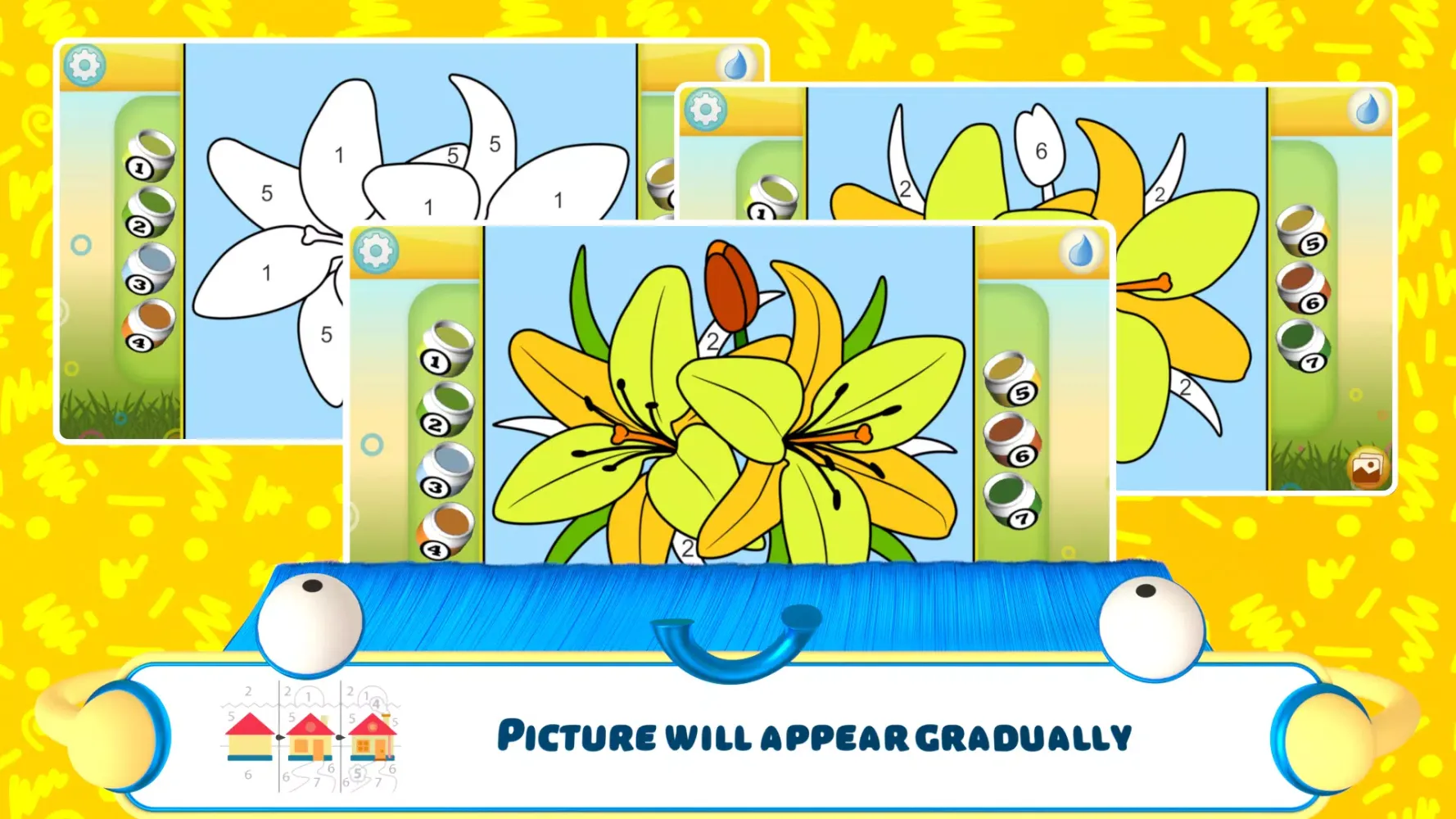 Kids Flower Color by Number应用截图