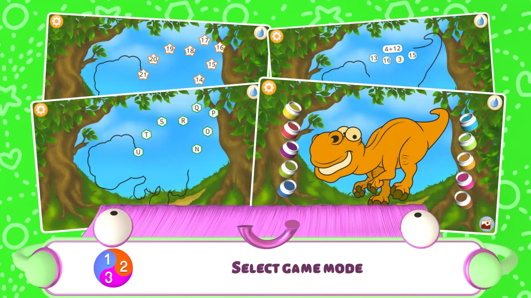 Dino Dot-to-Dot Coloring应用截图