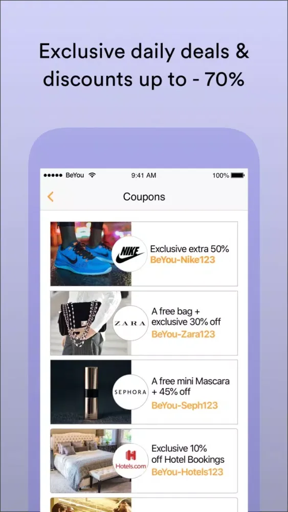 ภาพหน้าจอของ BeYou: Recipes & Workout plans