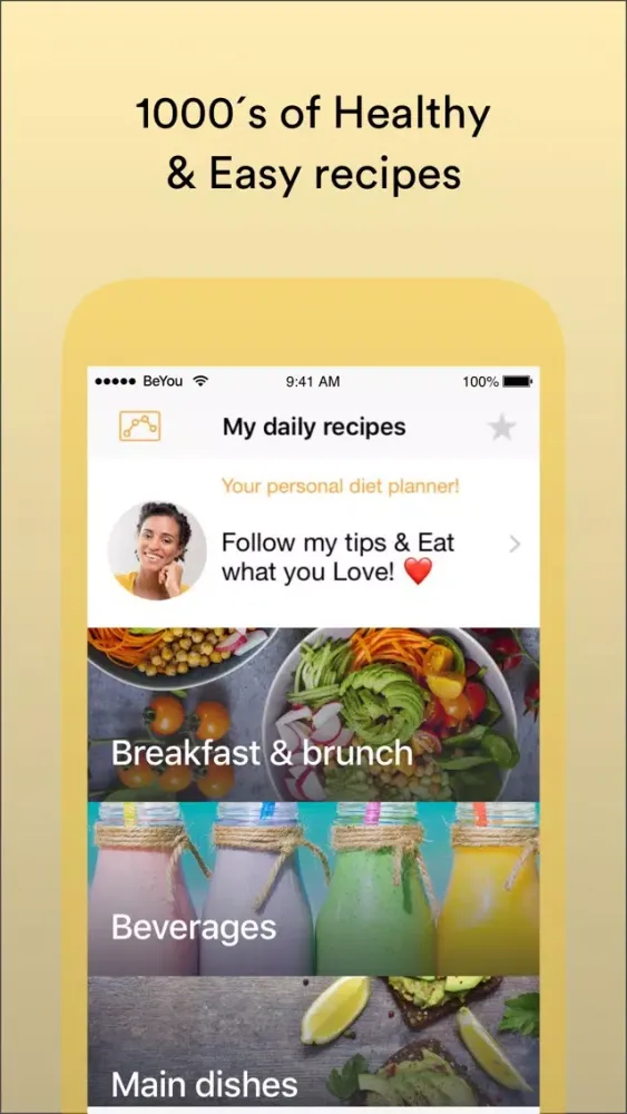 ภาพหน้าจอของ BeYou: Recipes & Workout plans