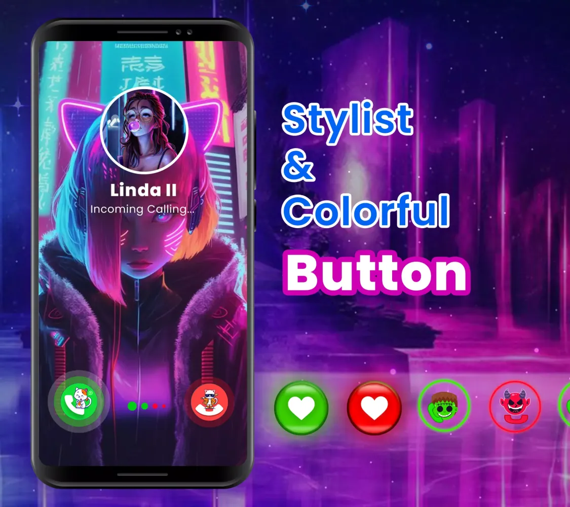 Tangkapan layar Color Phone: Nice Call Screen