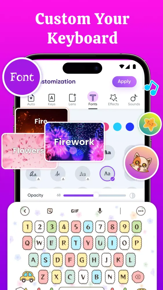 Fonts Keyboard: Emoji & Fonts应用截图
