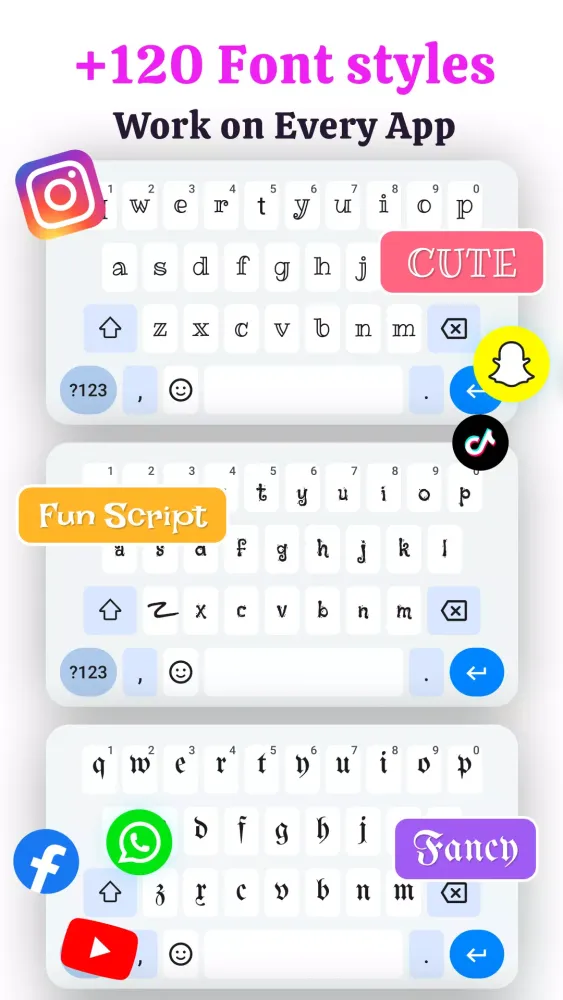 Fonts Keyboard: Emoji & Fonts应用截图