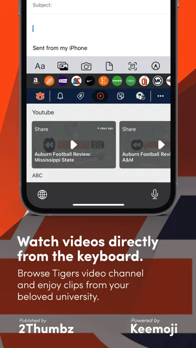 Auburn Tigers Keyboard سکرین شاٹس