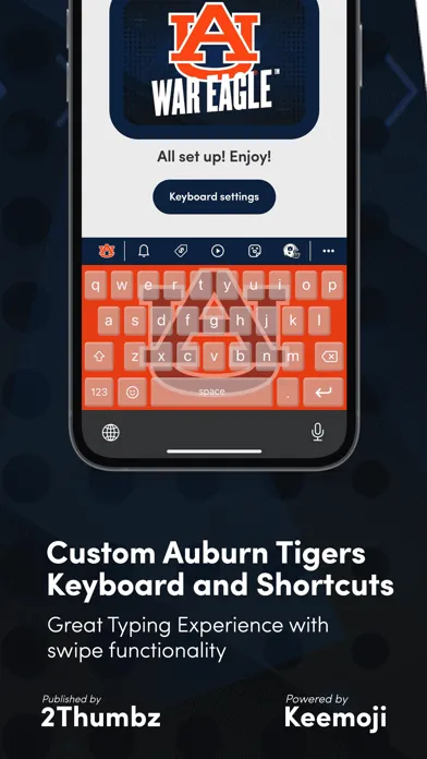 Auburn Tigers Keyboard سکرین شاٹس