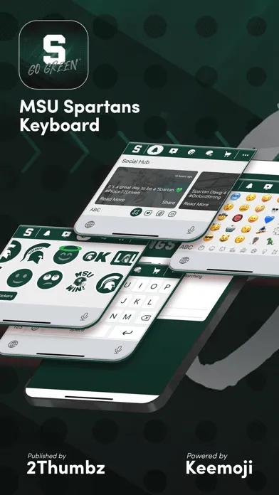 Capturas de tela do MSU Spartans Official Keyboard