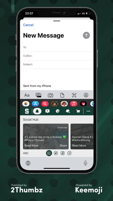 Capturas de tela do MSU Spartans Official Keyboard