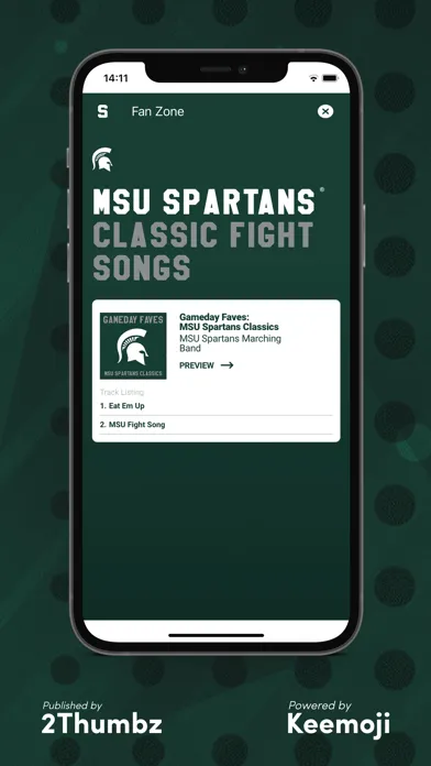 Capturas de tela do MSU Spartans Official Keyboard