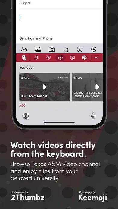 Capturas de tela do Oklahoma Sooners Keyboard