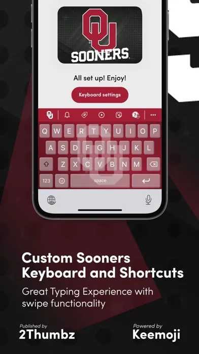 Capturas de tela do Oklahoma Sooners Keyboard