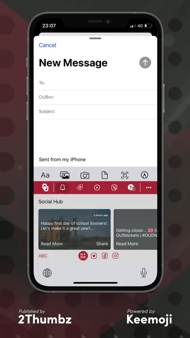 Capturas de tela do Oklahoma Sooners Keyboard