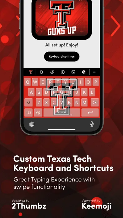 Capturas de tela do Texas Tech Official Keyboard