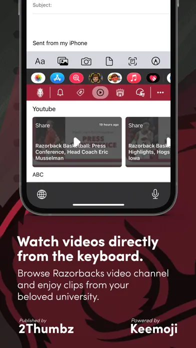 Captures d'écran de Arkansas Official Keyboard