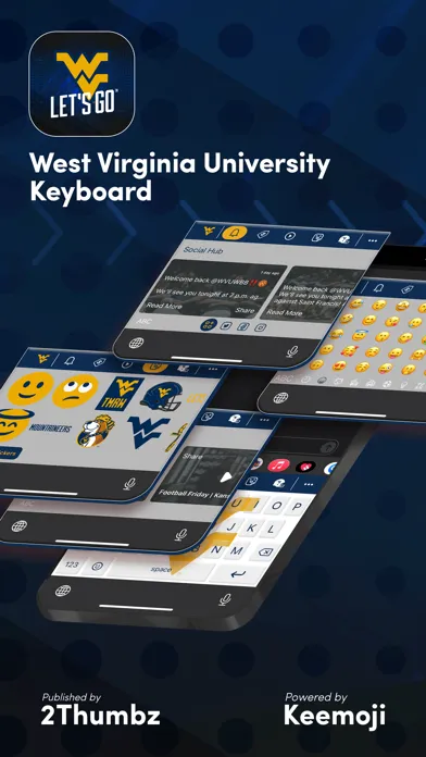 Capturas de tela do WVU Official Keyboard