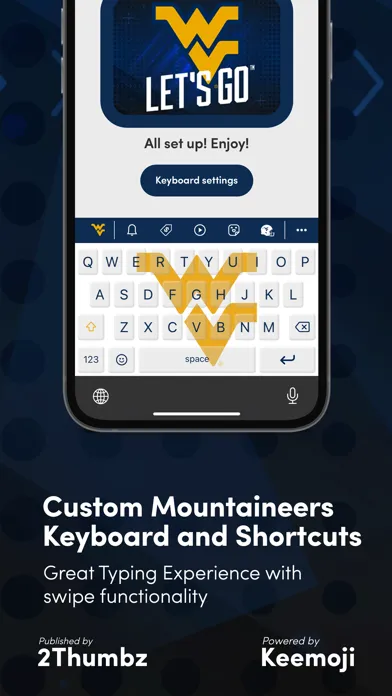 Capturas de tela do WVU Official Keyboard
