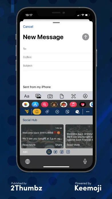 Capturas de tela do WVU Official Keyboard