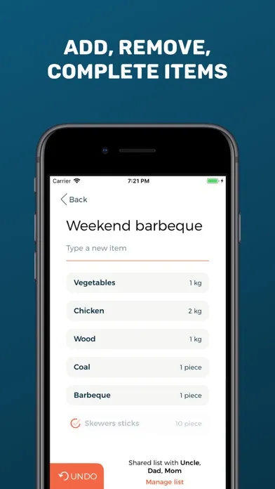 Shared Grocery List - BiteMeal应用截图