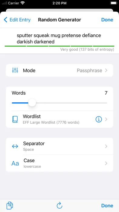 KeePassium (KeePass passwords) स्क्रीनशॉट