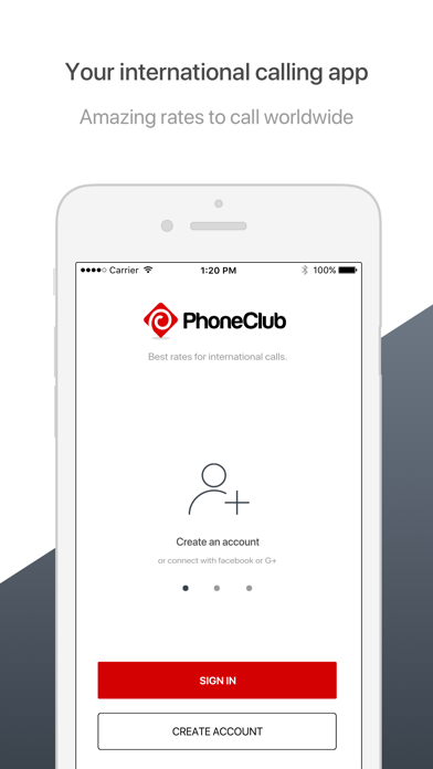 Tangkapan layar PhoneClub – Best Calling Rates