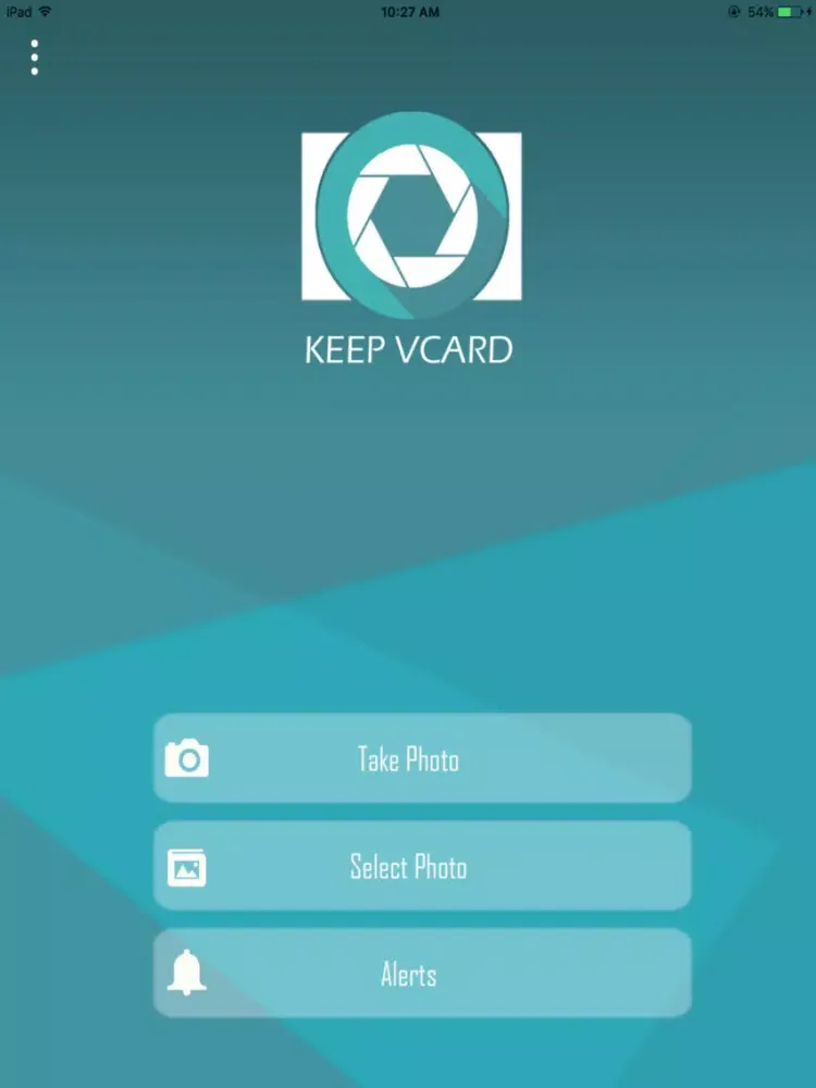 Captures d'écran de KEEP VCARD iPad 