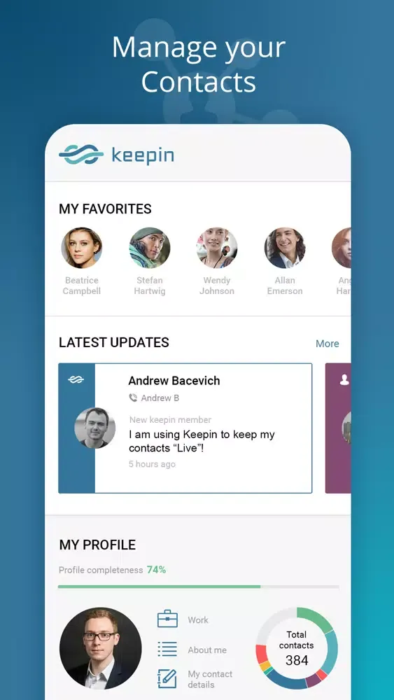 ภาพหน้าจอของ Keepin-Making Contacts Smarter