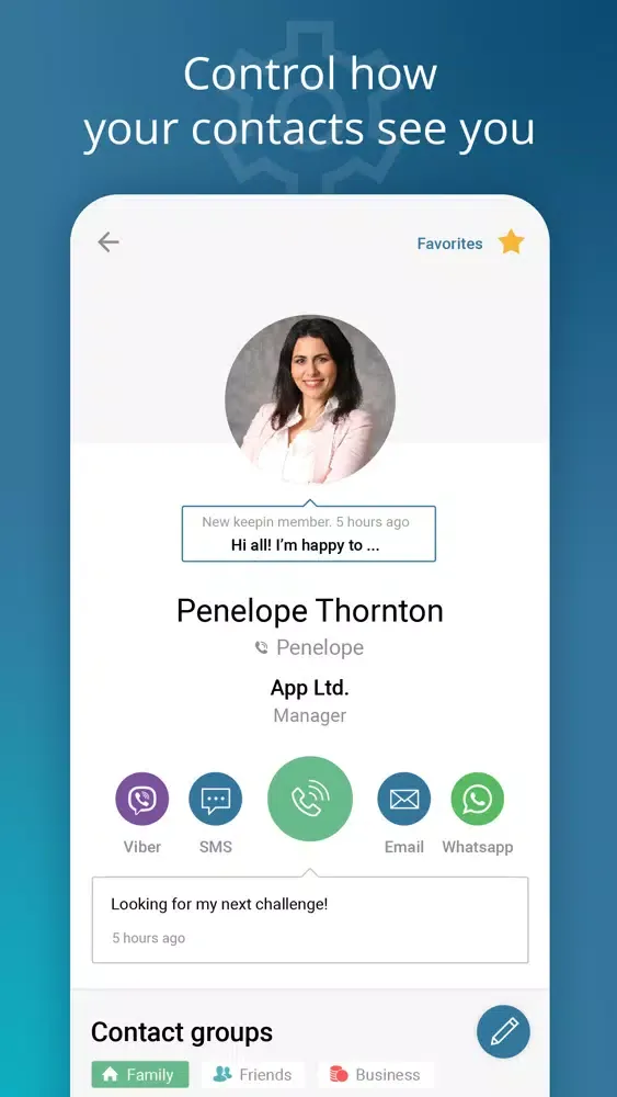 ภาพหน้าจอของ Keepin-Making Contacts Smarter