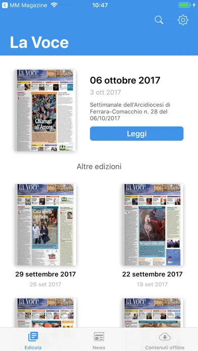 Captures d'écran de La Voce di Ferrara-Comacchio