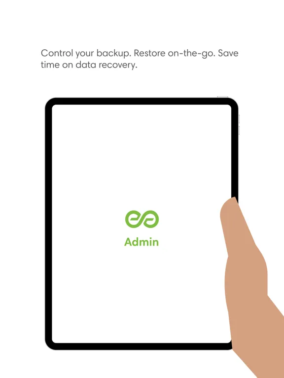 Tangkapan layar Keepit Admin iPad 
