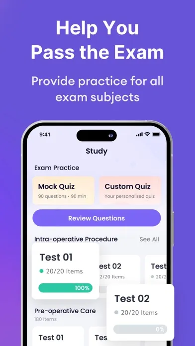 Capturas de tela do AST CST Exam Prep 2024