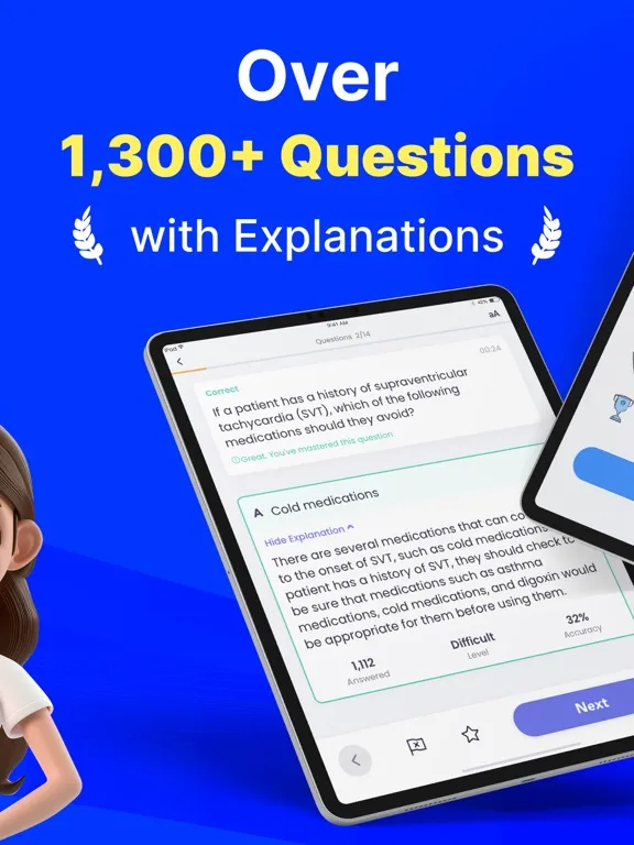 Tangkapan layar CEN Exam Prep 2024 iPad 