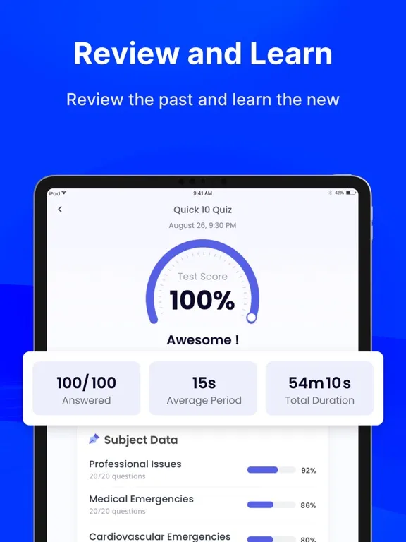 Tangkapan layar CEN Exam Prep 2024 iPad 
