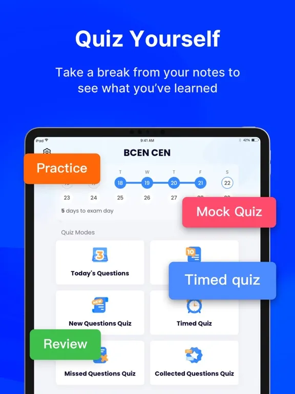 Tangkapan layar CEN Exam Prep 2024 iPad 