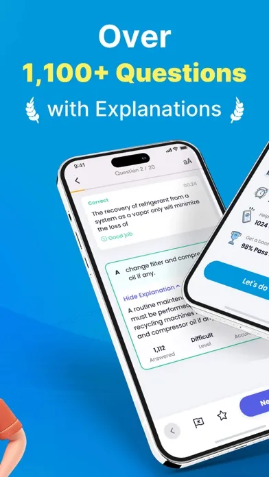 Capturas de pantalla de EPA 608 Exam Prep 2024