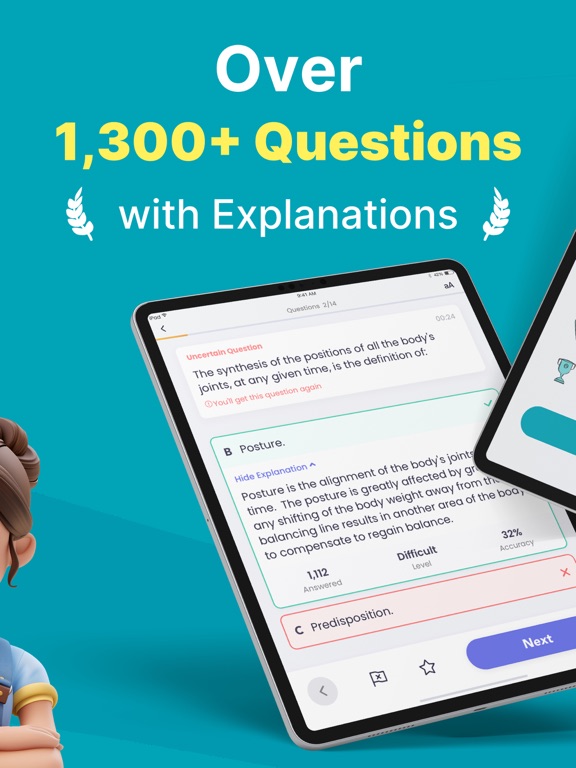 Capturas de tela do MBLEx Exam Prep 2024 iPad 