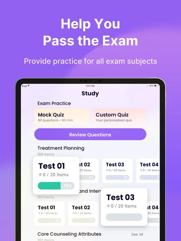 NCMHCE Test Prep 2024 iPad  Screenshots