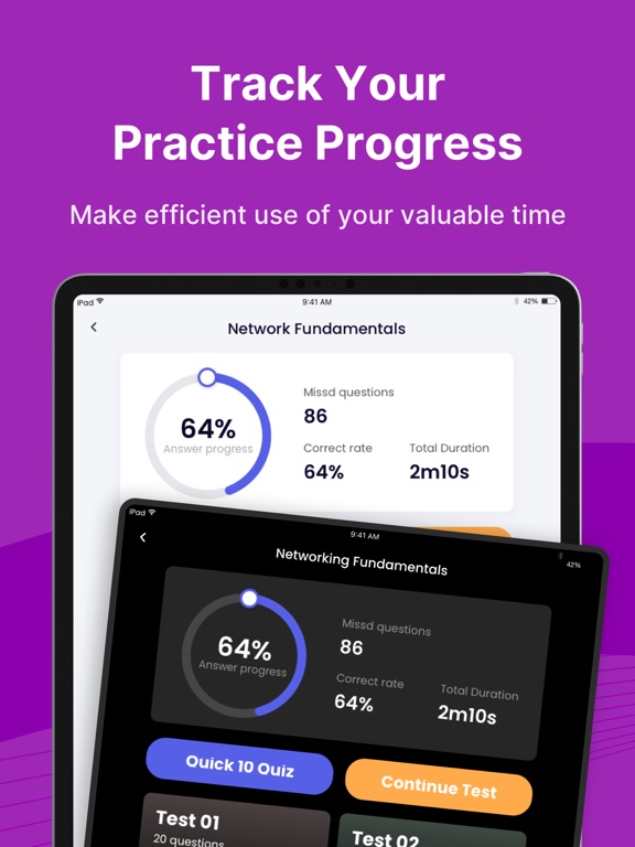 Tangkapan skrin CompTIA Network+ Test Prep iPad 