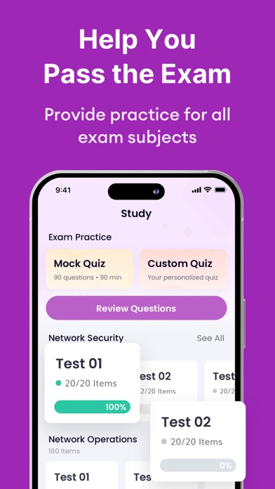 Tangkapan skrin CompTIA Network+ Test Prep