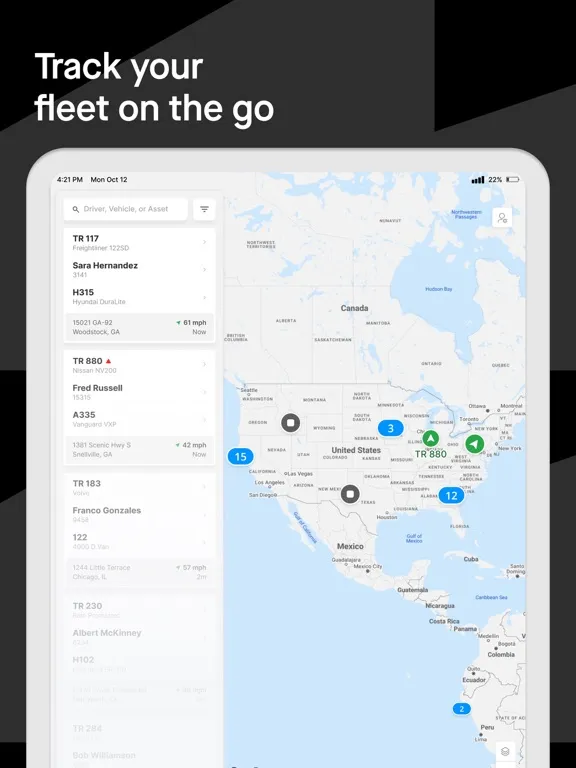 Capturas de pantalla de Motive Fleet iPad 