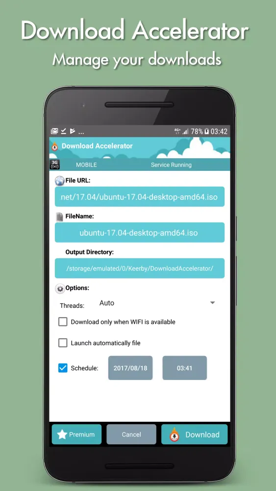 Tangkapan layar Download Accelerator