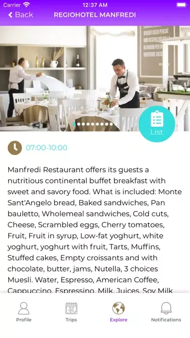 Captures d'écran de Regiohotel Manfredi