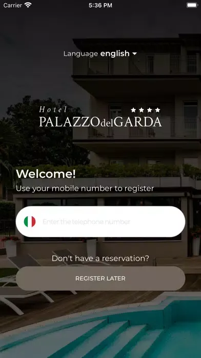 Capturas de tela do Hotel Palazzo del Garda Spa