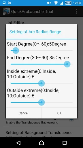 Screenshot di Quick Arc Launcher