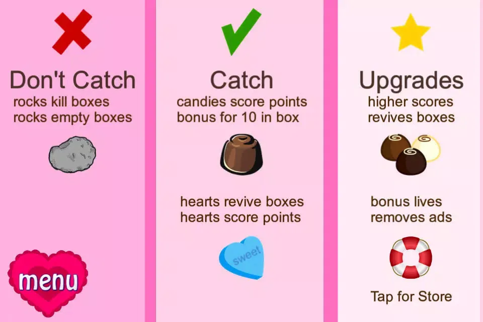 Tangkapan layar Candy Box - Valentine Action Game
